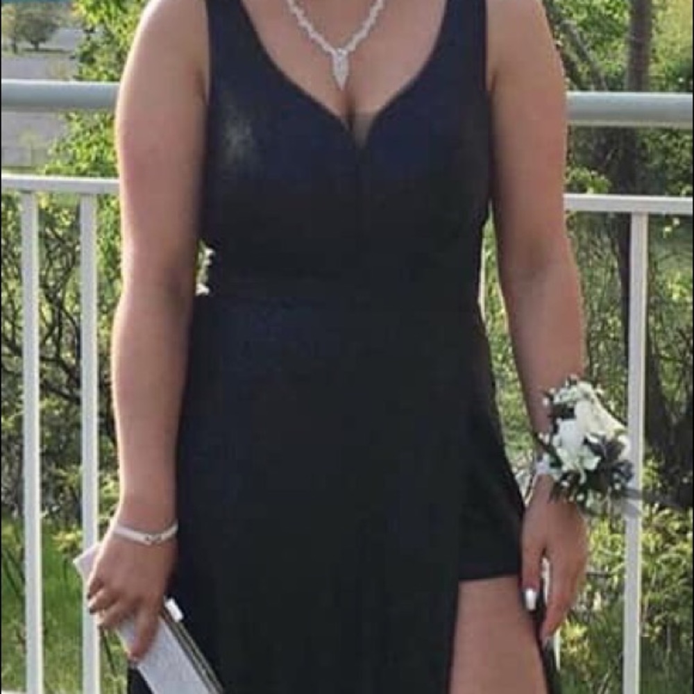 All Black Sequin shorts/dress Sz Large